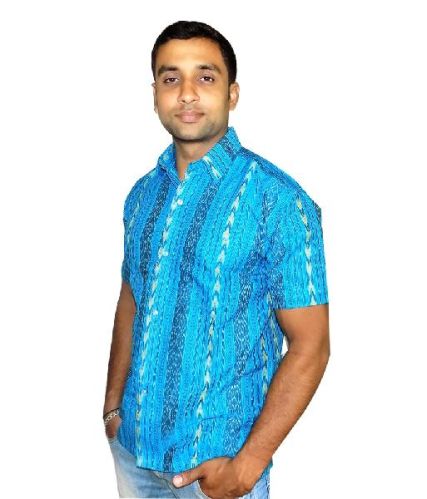 Soulify SKY COTTON SAMBALPURI SHIRT, Gender : Men