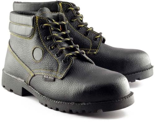 Rubber Nitrile Genuine Leather(Split Leather) Wild Bull Safety Shoes, Gender : Male