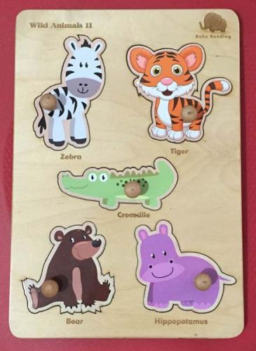 Baby Bonding Birch Ply Animal Puzzle With Knob