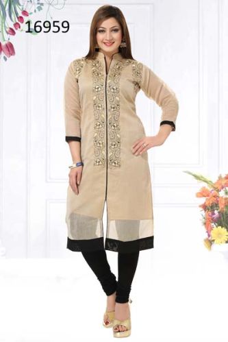 Ladies Chanderi Kurtis