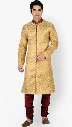 Printed Silk Mens Sherwani, Size : XXL, XL