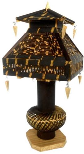 Creative Thought Bamboo Table Lamp 2, Color : Brown