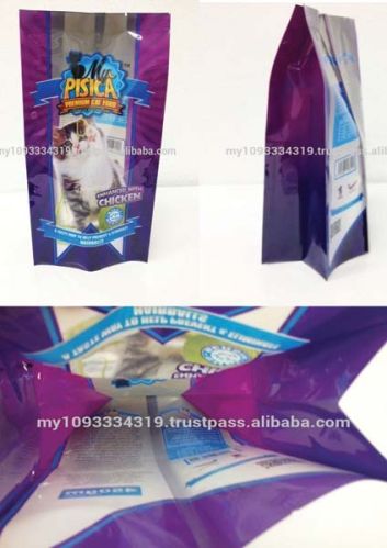 Cat Food Bags With Side Gusset and Center Seal