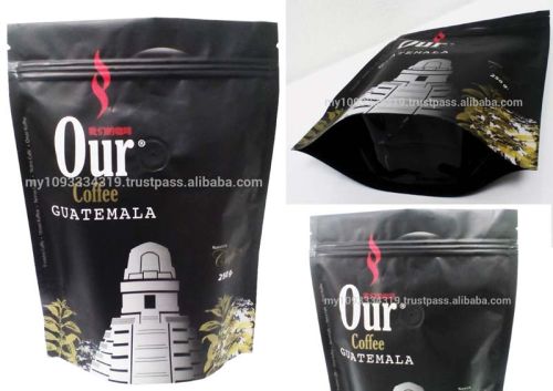 MATT OPP/MPET/LLDPE Coffee Stand Pouch With Valve