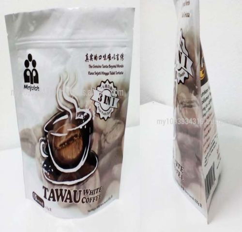 PET/ AL / LLDPE Stand Pouch With Ziplock For Coffee
