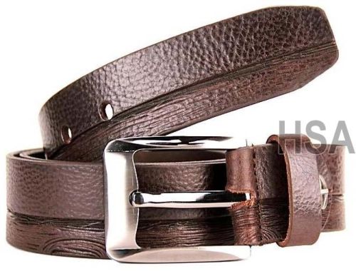 Zinc Metal Buckle Mens Leather Belt (G58908)