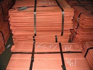 Copper cathodes, Surface : 80 Kgs-125kgs (+/-20%)
