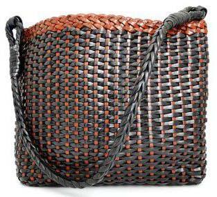 Womens Leather Hand Woven Tote Bag, Size : Multisizes