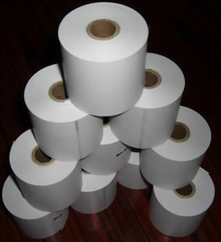 Thermal paper roll, Pulp Material : 100%, Packaging Type : WHITE