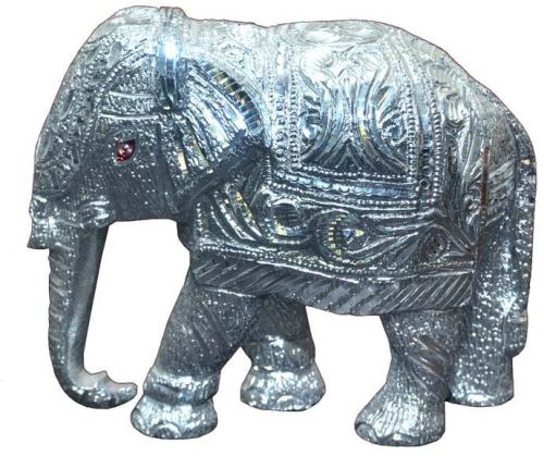 Polished Metal Elephant Statue, For Home, Office Decor, Feature : Fine Finishing, Perfect Shape