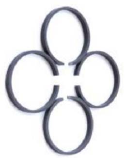Hydraulic Pump Square Piston Ring MF-1035 STD ( Set OF 4 Pcs) ( 23MM)