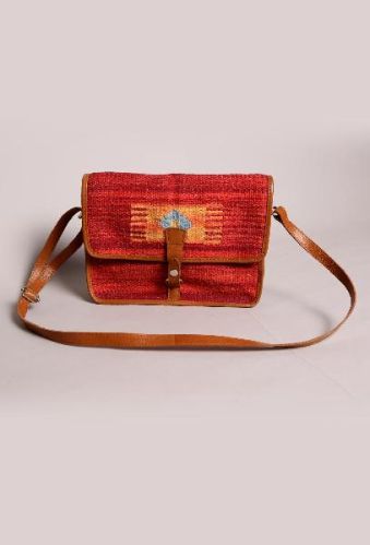 Alak Hand-woven Punja Dhurrie Bag, Feature : Handwoven