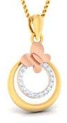 Gold & Diamond Pendant With Chain