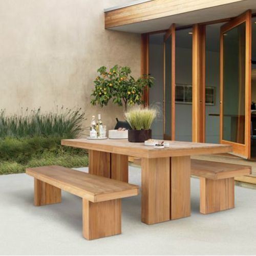 Solid Teak Wood Dining Furniture 210x100 Cm, Brand Name : Casateak