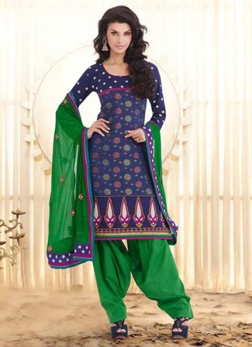 Printed Cotton Salwar Suits, Size : M, XL