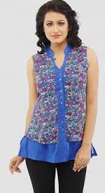 Printed Ladies Western Tops, Size : M, XL