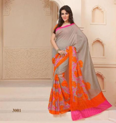 Cora Cotton Sarees, For Anti-Wrinkle, Dry Cleaning, Shrink-Resistant, Pattern : Printed