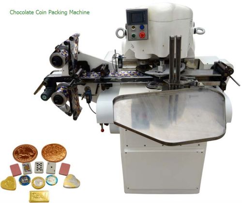 Electrical Power Gold Coin Chocolate Wrapping Machine