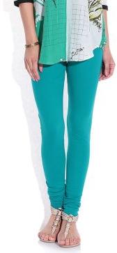 Mid Waist Cotton Lycra Leggings for Casual Wear
