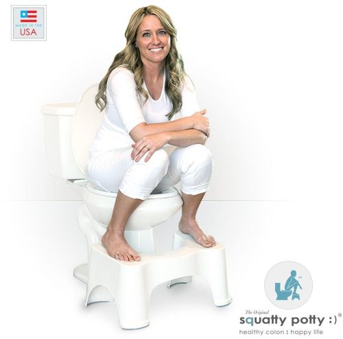 Squatty Potty Polyurethane Polymer Toilet Stool, Color : White