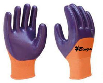 Latex Half Coated 13g Polyester Shell Safety Glove