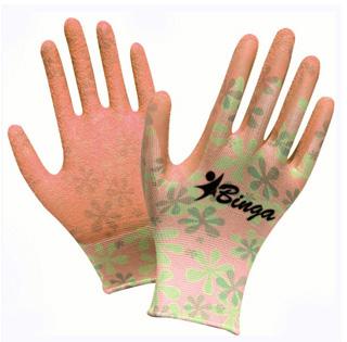 PU Printing Polyester Shell Household Garden Glove