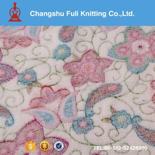 Two-sided Coral Fleece Fabric With Offset Printed