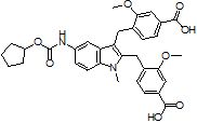 4-[[5-Cyclopentyloxy Carbonyl amino-2- [(3-methoxy Benzoic acid-4-y1)-methyl]