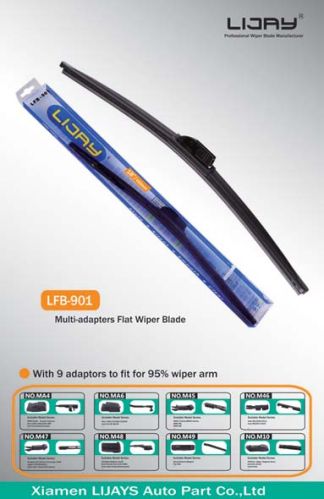 Nature Rubber Lfb-901 Multi-adapers Flat Wiper Blade 14