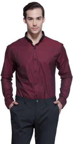 KARSCI Full Sleeve Maroon Dobby Shirt, Gender : Male