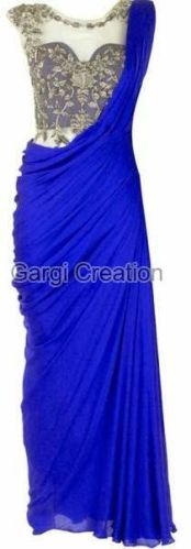 Plain Chiffon Fancy Saree, Technics : Woven