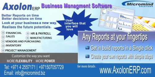 ERP Software Solutions, Brand Name : AxolonERP