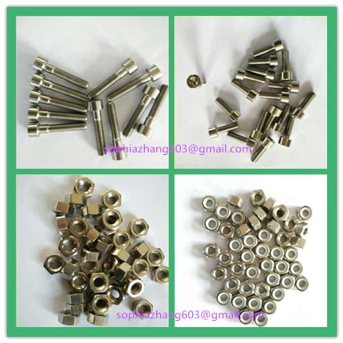 Titanium Bolt Nut standard, Packaging Type : silver