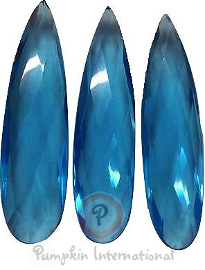 Blue Topaz Briolette Cut Gemstone, Gender : Unisex