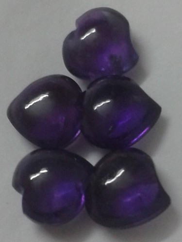 Heart Shape Amethyst Cabochons