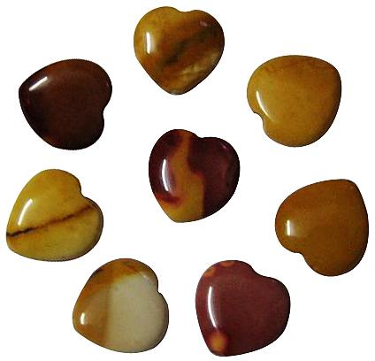 Pumpkin International Heart Shape Mookaite Gemstone