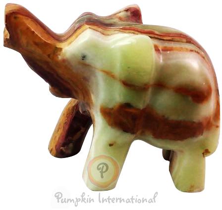 Pumpkin International Natural Agate Elephant