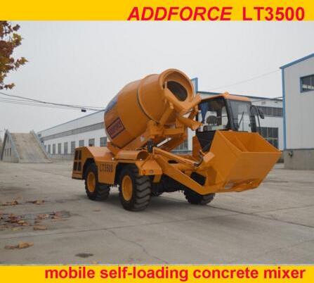 Small Mobile Self Loading Concrete Mixer, Brand Name : ADDFORCE