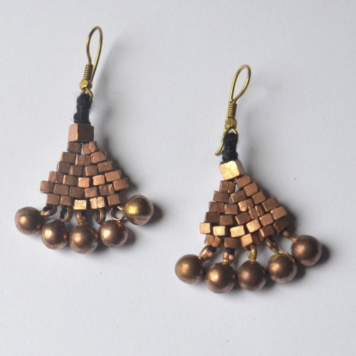 COPPER DHOKRA EARRING