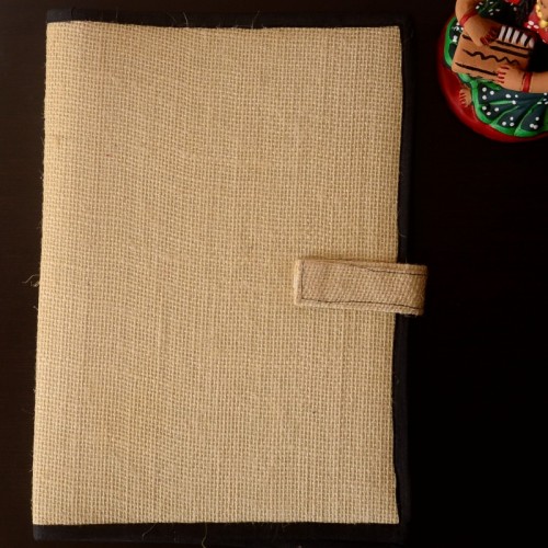 JUTE FOLDER WITH BLACK COTTON BORDER