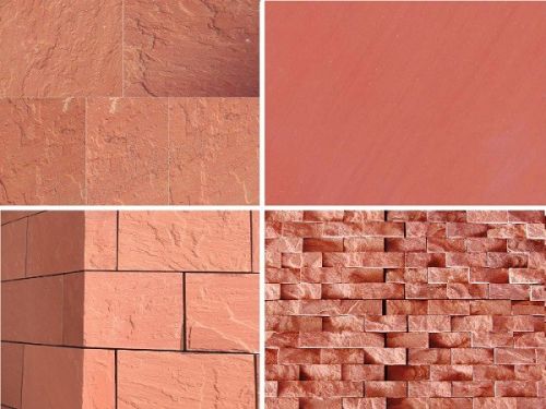 Dholpur Sandstone, For Building Floor Wall Cladding, Color : Red Pink White Beige