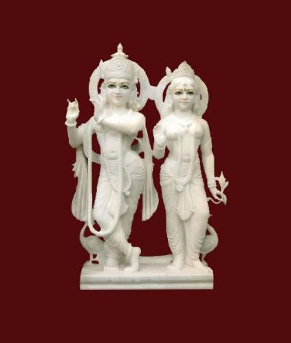 Marble Radha Krishna Statue, For Pooja Or Decoration, Color : White Or Costomor Like