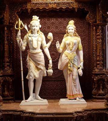 Marble Shiv Parvati Statue