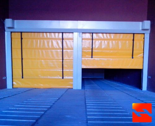 Fabric+PVC/Stainless Steel Finish PVC Rapid Folding Stacking Door