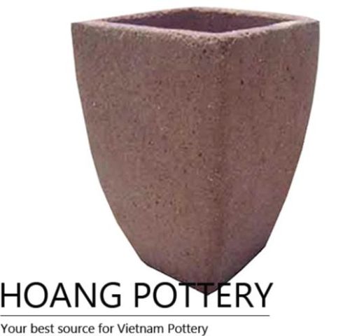 Quality Square Ceramic Oldstone Flower Pot Outdoor Decor (Hpsb058)