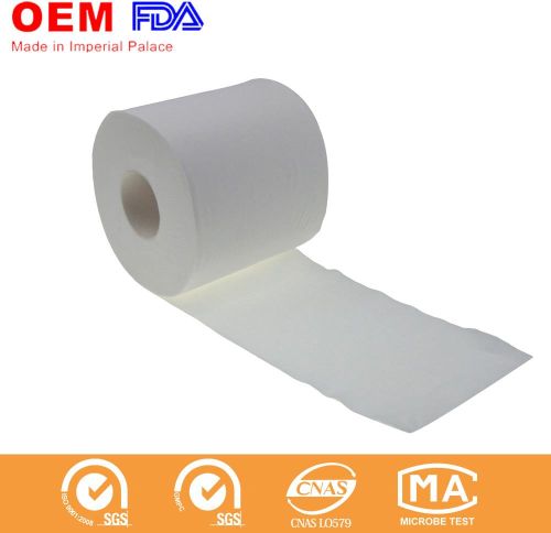 100%virgin wood pulp White Biodegradable Soft Toilet Paper Roll