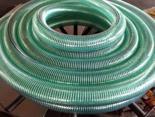 PVC Plastic Green Steel Wire Reinforced Water Discharge Hose