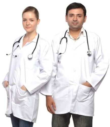 Cotton Doctor Coats, For Hospital, Pattern : Plain