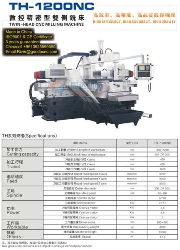 CNC Twin Headed Milling Machine, Brand Name : GOODa