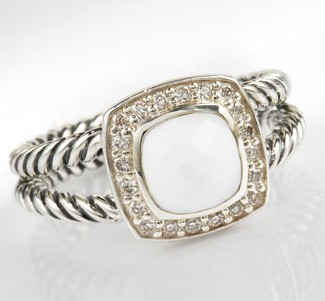 7mm White Agate Petite Albion Ring